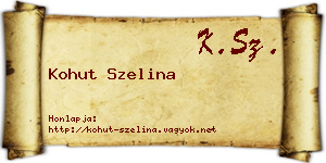 Kohut Szelina névjegykártya